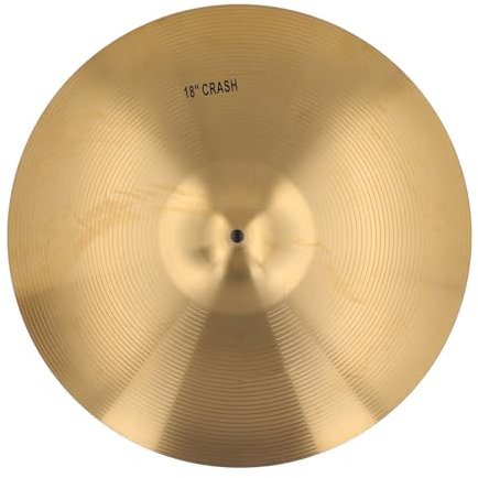 Eujgoov Platillo Crash de Latón con Sonido Vibrante para Percusión Profesional para Entusiastas de la Música (18 Pulgadas)