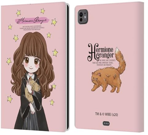 Head Case Designs Officially Licensed Harry Potter Hermione Granger Deathly Hallows XXXVII Leather Wallet Case Compatible With Apple iPad Pro 11 M4/M5 2024/2025