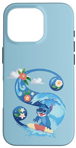 iPhone 16 Pro Disney Alphabet Monogram Lilo & Stitch Letter S for Stitch Case