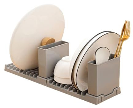Escurreplatos – Escurreplatos | Escurreplatos plegable | Escurridor de utensilios organizador de cocina | Organizador portátil de vajilla | Soporte de platos para el hogar para cocina