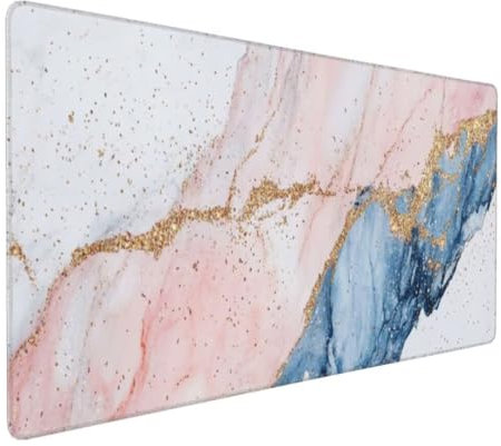 Grand Tapis de Souris de XXL Jeu 1000x500mm pour précision et rapidité bords surpiqués et dos étanche,Base en Antidérapant Surface Durable,Lavable,pour la Maison,Le Bureau,la Salle Jeux rose N1463