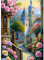 QENSPE Rose Haus Diamond Painting Set für Erwachsene, 5D Diamond Painting Landschaft Diamond Art mit Werkzeugen, Kristall Diamant Kunst DIY Handwerk für Haus Zimmer Wand Dekor 30x40cm