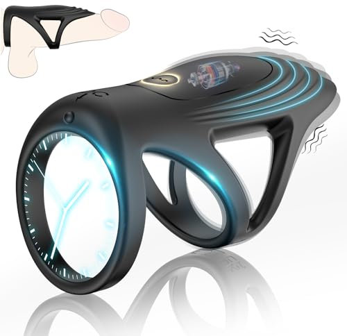 Verdreifachen Penisring Vibrator für Penis, Penis Ring Sex Spielzeug für Paare Männer extrem sex, 7 Vibrations Cockring Zeitverzögerung, Penisringe Sex Toys, Erotisches Premium SilikonSexspielzeug