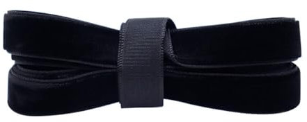 XIANMY Lacci piatti in velluto, 13 mm, ricambi per scarpe da ginnastica, scarpe sportive, pattini, stivali, 60 cm, Nero , 7 3/8