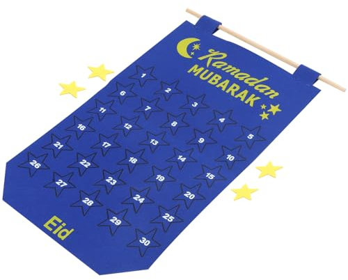 JEWEDECO Filz Ramadan Countdown-kalender Für Wanddeko Hängeornament Für Muslimische Festdekoration Einkaufszentren Und Wohnhäuser