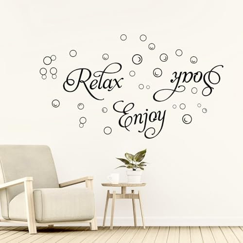 ZMDMAH Wandtattoo Sprüche, Wandsticker Wohnzimmer Modern, Sprüche Familie Wandaufkleber Wandtattoo Küche Wandsticker Glücklich für Schlafzimmer Wohnzimmer Esszimmer Wanddeko