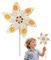 Windrad-Bastelset Für Kinder | Handgefertigter Windspinner Zum Basteln | Bastel-Set Zum Selbstbemalen – Kreative Outdoor Aktivität Für Kinder