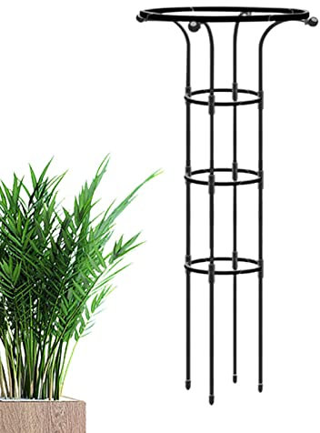 Rostfreies, vertikales Garten-Rankgitter für Kletterpflanzen, Reben und Gemüse, robuster Metallschirmrahmen für Terrasse, Blumentöpfe, Gurken, Clematis und Efeu
