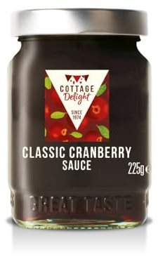 Cottage Delight Classic Cranberry Sauce | traditionelle Preiselbeersauce aus Cranberries fruchtig süßsäuerliche Sauce zu Truthahn Wild & Käse handgemachte britische
