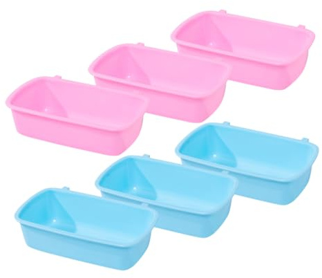 DOITOOL Lot de 6 Gamelles pour Petits Animaux en PP, Sûres et Faciles à Laver, pour Hamsters et Chinchillas en Cage