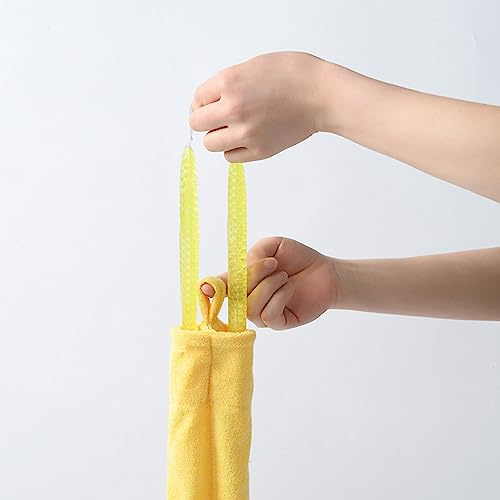 Yinhing Lockenstab, Keine -Gel-Perlen, Lockenwickler für Locken in Salonqualität, mit Thermischer Schutztasche und Aufbewahrungstasche, Mittellange Styling-Werkzeuge (YELLOW)