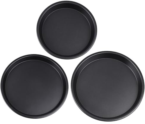 CLISPEED Piatto Microonde Forno Crisp 3 Pezzi in Lega di Alluminio Rivestimento Antiaderente per Pizza e Patatine Fritte Uso in Cucina Domestica e Professionale
