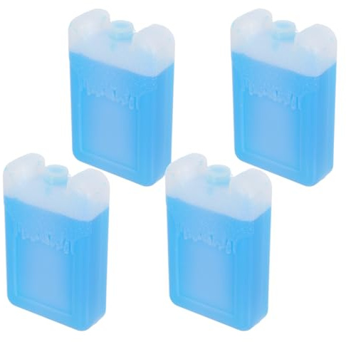 Sosoport 4 Pièces Pains de Glace Réutilisables en Plastique Bleu pour Glacières Portables et Ventilateurs, Maintien de Basse Température, Accessoires pour Camping et Usage Extérieur