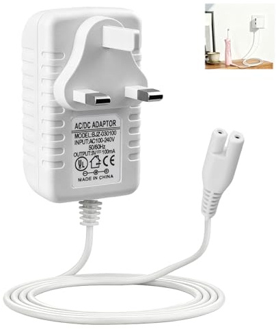 3V Water Flosser Charger Compatible with Waterpik WP360 WP450 WP462 | 1.5M Replacement Power Supply Adapter Cord for WP360W WP462W WP450W WP440 WP465 WP463 Charging Cable, Power Supply Cord