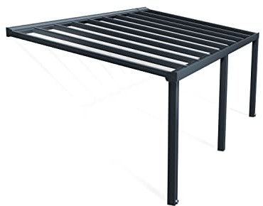 Canopia by Palram Pergola Stockholm 22.5 m² en Aluminium Et Polycarbonate, Moderne & Élégante, pour Couvrir Une Terrasse Toute L’année (Gris)