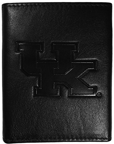 Siskiyou Sport Michigan Wolverines geprägtes Leder Geldbörse, Unisex, CLET35, Schwarz, Tri-fold