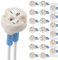 DiCUNO Bin-pin base de 20 Pièces, Connecteur G4, GU3.5, G6.35, GY6.35, GX5.3, GU5.3, MR16, GZ4 MR11, Halogène Incandescent LED douille de lampe, Base en Céramique