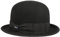 Lipodo Kinder Melone Wollfilzhut Kinder - Made in Italy - Kinderhut mit Stretchfutterband - Filzhut aus Wollfilz - Kindermelone mit Ripsgarnitur - Sommer/Winter schwarz 55 cm