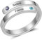 XiXi Personalisierte Ring mit Namen und Geburtsstein Gravur Edelstahl Offen Einstellbar BFF Ringe für Damen Mutter Tochter Ring Geschenk für Geburtstag Valentine Jahrestag