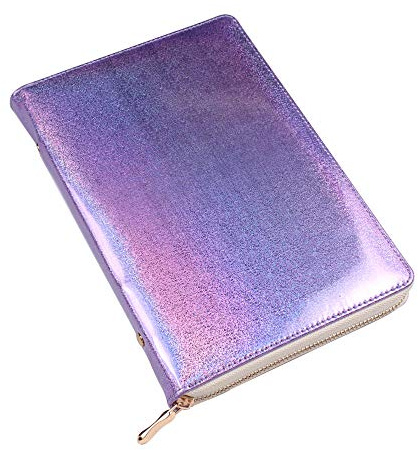 FingerAngel 72 emplacements holographiques pour plaques à ongles - Organiseur de pochoirs rectangulaires, carrés et ronds - Accessoire de manucure - Violet