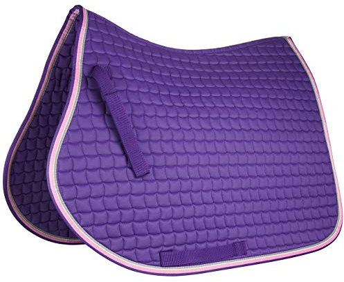 York Schabracke Ever Sattelunterlage Reitunterlage Vielseitigkeitsschabracke (violett)