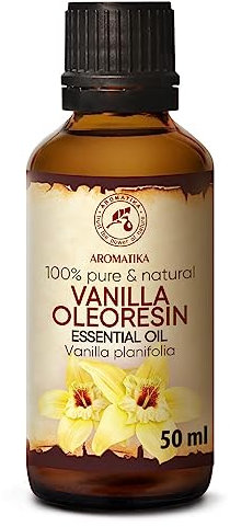 Olio Essenziale di Vaniglia Oleoresin 50ml - Vanilla Planifolia - 100% Puro per Diffusori di Aromaterapia - Cura Della Pelle e Capelli - Profumo di Vaniglia