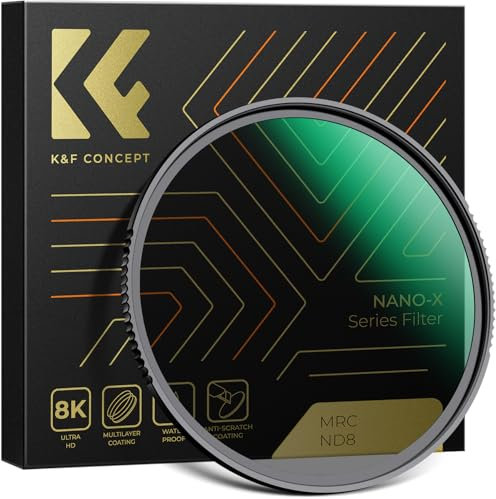 K&F Concept Nano-X 77mm Filtro ND8 (3 stop) di Vetro Ottico con Rivestimento Nano a 28 Strati per obiettivi 77mm