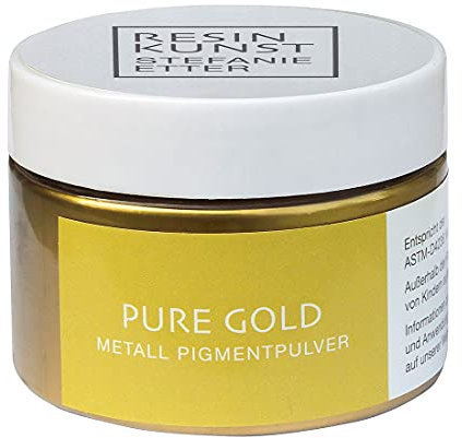 Resin Kunst Metall Pigmentpulver 50 g, Pure Gold, Mica Pulver, Farbpigmente, Epoxidharzfarbe in gold