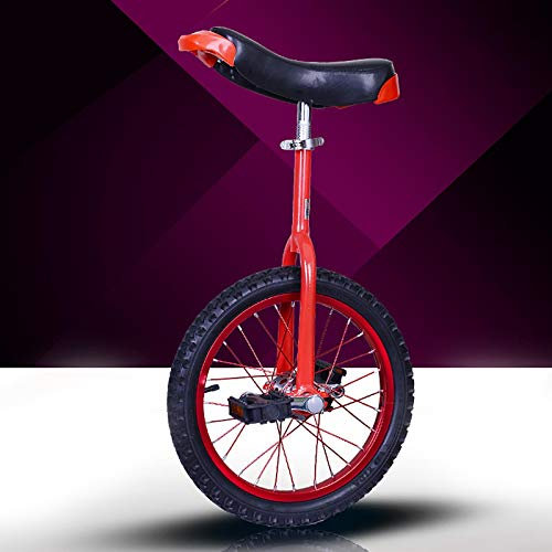JLXJ Einrad 20 Zoll Reifenrad Einrad, Erwachsene Große Kinder Unisex Adult Anfänger Einräder Fahrrad, Laden Sie 150 Kg, Stahlrahmen (Color : Red, Size : 51cm(20inch))
