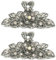 2 Stück Damen Retro Chic Strass Legierung ausgefallene Haarklammern – Vintage Blumen Haarclip Hochsteckfrisur Griff Haarschmuck für dickes Haar (weißer Diamant)