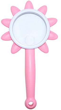 Kinder Lupe Handlupe 10X für Kinder Schüler zum Lesen, Erkunden, Münzen, Briefmarken, Karte, Inspektion (Rosa)