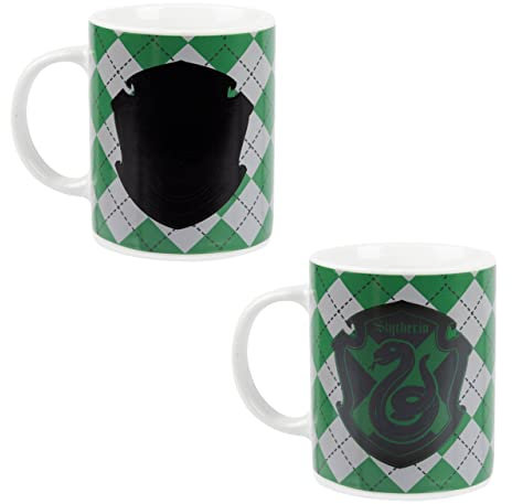 Harry Potter Zaubertasse - Slytherin Kaffeetasse Becher Kaffeebecher Tasse aus Porzellan Farbwechseltasse 320 ml