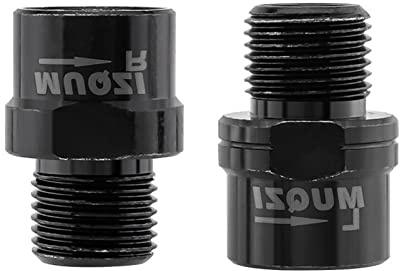 1 Pair Bike Pedal Extenders Steel Bicycle Foot Pedal Adapter Spacer | Extended 16mm/0.63inch 9/16 inch MTB BMX Road Street Bicycle Threaded Bike Pedals