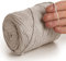 MeriWoolArt® Makramee Garn Beige 2 mm x 250 m Baumwollkordel, recyceltes weiches Baumwollgarn für das Stricken von Pflanzenhängern, Schmuckherstellung, Häkeltaschen