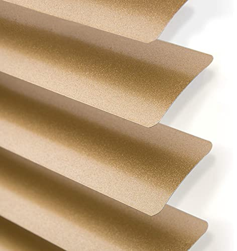 Gold Aluminium Jalousie,Zuhause Büro Alu Jalousie Alujalousie Schalusie Jalousette Fenster Rollo,Sichtschutz,Licht- Und Blendschutz,25mm Lamellen Metall,mit Befestigungen (W90xH100cm(36x39in))
