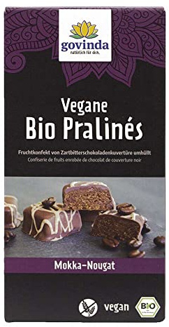 GOVINDA Vegane Pralinés, Mokka-Nougat, 70g (2er Pack)