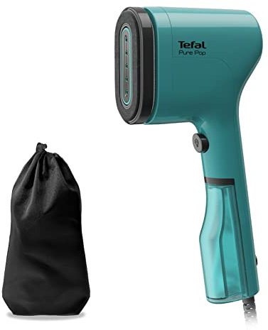 Pure Pop Slim Handheld Clothes Steamer, No Ironing Board Needed, Ready to Use in 15 Seconds, 70ml Detachable Water Tank, Travel Iron, Garment Steamer, Green, DT2024