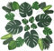 GANAZONO 40 Stück Künstliche Palmblätter Tropische Monstera-Blätter Für Dschungel Hawaii-Dinosaurier Luau-Party Tischdekoration Hochzeit Geburtstag Mottoparty Grün