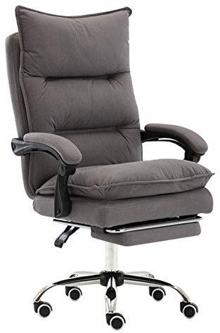 SWIZEE Hochlehniger Bürostuhl PU-Leder Chefsessel, Verstellbarer ergonomischer Drehstuhl mit Lendenwirbelstütze und ausziehbarer Fußstütze, 440 Pfund belastbar