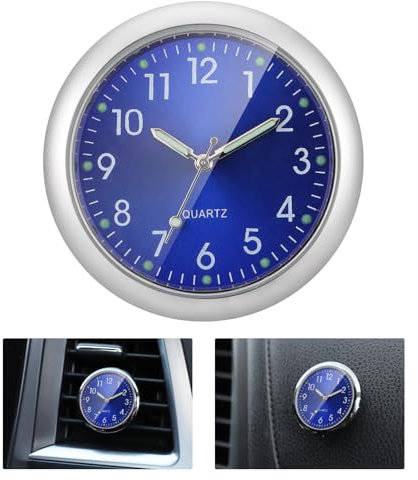 JIZZU Car Clock, Mini Fahrzeug Armaturenbrett Uhr für Auto, Mini Quartz Analogue Car Dashboard Uhr, Clock Time Auto Air Vent Clip Uhr für Auto Innendekoration Kleine Wanduhr Home Decor