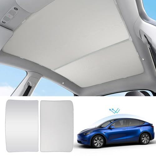 Parasol de Techo Sombrilla Compatible con Tesla Model Y 2022 2023 2024 Sombrillas de Techo de Vidrio Cubierta Reflectante del Parabrisas del Techo
