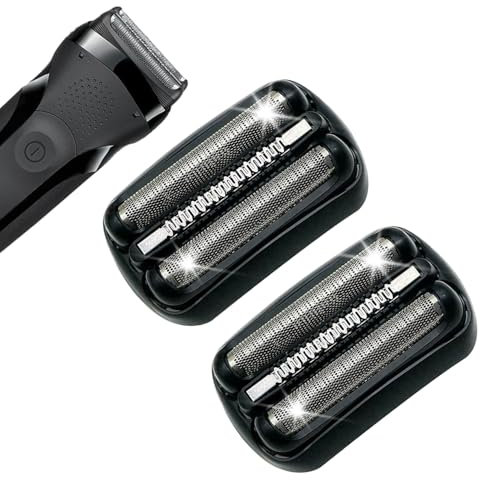 2 Stück 21B Series 3Rasierersatzkopf, Folie & Cutter Rasierkopf, passend für alle Braun S3 Rasierer-Ersatzköpfe, kompatibel mit Braun 3040s 300s, 310s, 320s, 3050cc 360s 370cc-4, 3090cc usw.