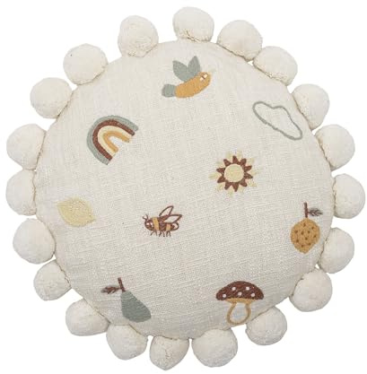 Bloomingville MINI Agnes Kissen, Natur, Baumwolle, D40 cm