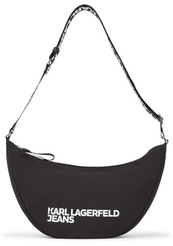 KARL LAGERFELD JEANS Women's Essential Nylon Sling Bag, Black