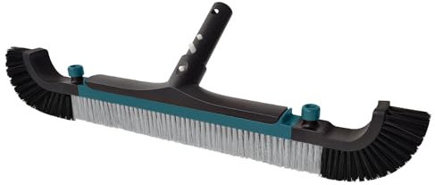 Poolvio Tête de brosse de piscine extra large de 55,9 cm, brosse à récurer robuste avec brosse d'angle amovible et poils en nylon solides pour murs et sols dans les piscines hors sol et creusées