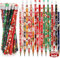 MestectPET Bleistifte Weihnachten, 36 Stück Bleistifte mit Radiergummi, Schreibstifte Kinder Deko für Adventskalender zum Befüllen, Weihnachtsstifte für Kinder Studenten Weihnachten Party