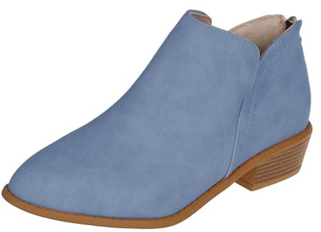 Meaunzyl Stivali Stivaletti Donna Tronchetti Scarpe Da Donna Punta Eleganti Platform Stivaletti Da Donna Con Tacco a Blocco Impermeabili Anfibi Donna Nero Comodo Stivale Invernale Scarponi Bassi