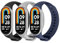 AXFEE 3 Pezzi Cinturino Compatibili con Xiaomi Mi Band 8, Regolabile Cinturino Sportivo per Donna e Uomo, Traspirante, Silicone, Ricambio Compatibile con XM8