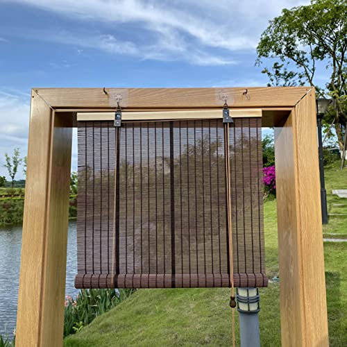 Bambus-brauner japanischer Schiebevorhang, Outdoor-Bambus-Jalousien, 45 % Sonnenschutz, atmungsaktiv, umweltfreundlich, natürlich, anpassbar (100 x 180 cm)