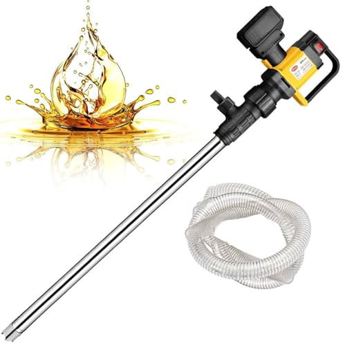 HMLSYZX Electric Oil Barrel Pump, Portable Electric Oil Pump with Large Flow Rate, 3 Adjustable Speed Diesel Transfer Pump, Liquid Transfer Pump for High Viscosity Liquid